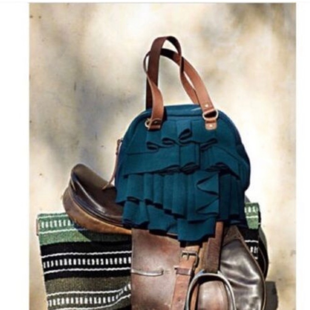 Anthropologie Miss Albright Tiered Ruffle Tote